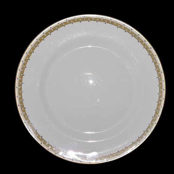 Cleveland China 7" Plates Set of 4 G.H.B. Co 18K Gold Greek Key Pattern USA - Picture 2 of 6